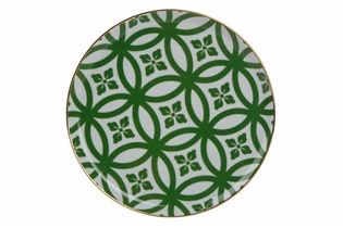 Porland Morocco Desen1 Yeşil Düz Tabak 20cm