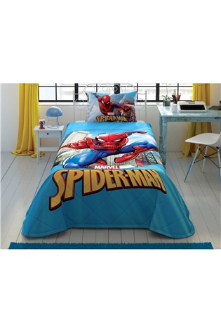 Taç Tek Kişilik Lisanslı Yatak Örtüsü Seti Spiderman Classic