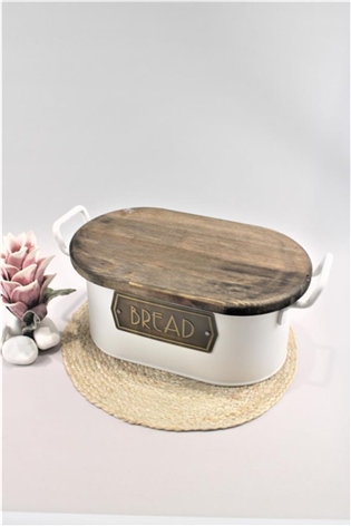 The Mia Bread Demir Ekmek Saklama Kabı Beyaz Glv0500 EVM8682250700293